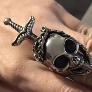 Alexander MCQueen sword Skull Ring